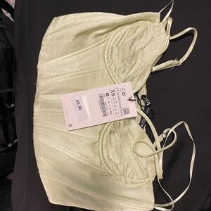 Zara Light Green Crop Top